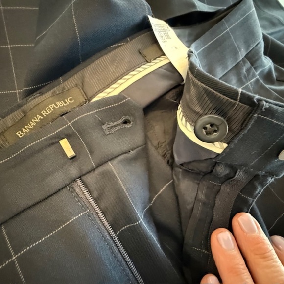 Banana Republic Women's Royal Blue Chevron Avery Straight Cropped 14x25 EUC - Picture 10 of 10